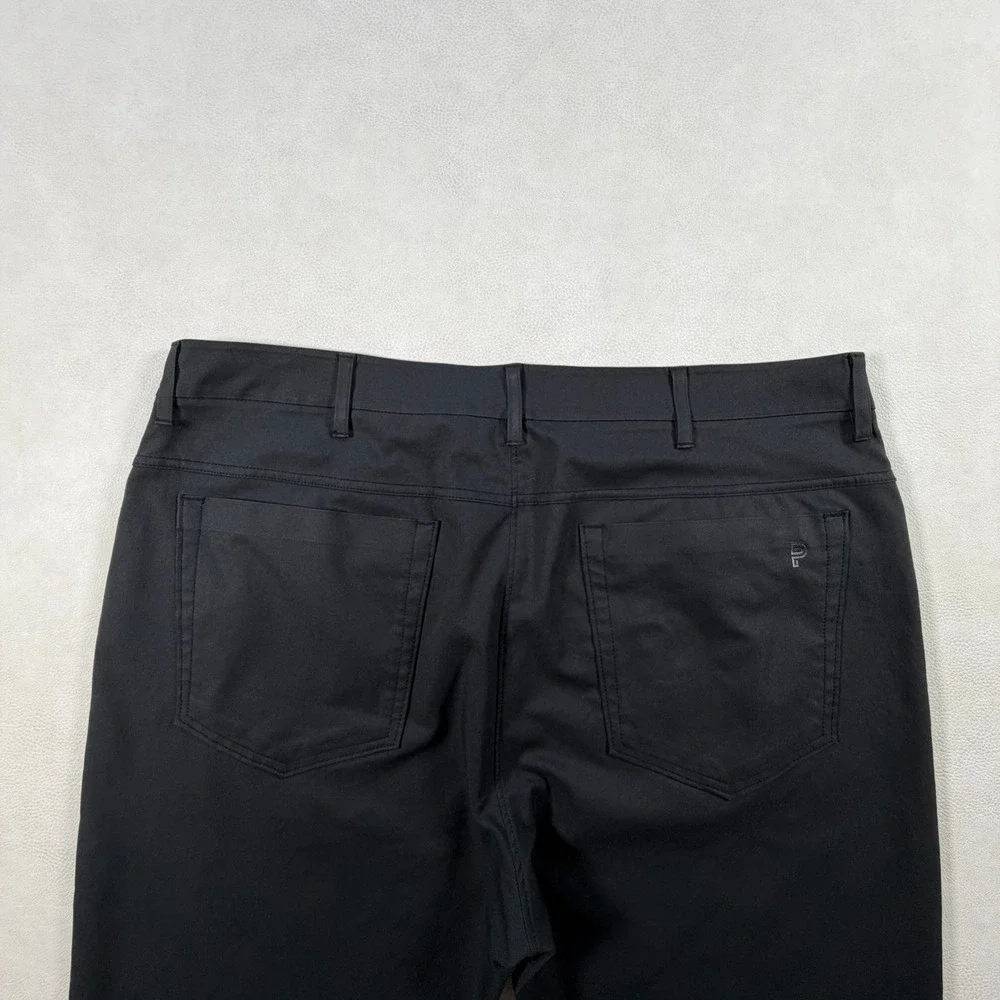 Public Rec Mens Workday Pants Black 36x30 Tapered Stretch Golf Commuter Chino
